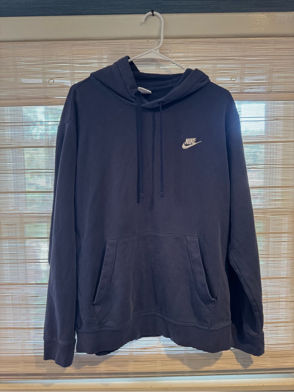 Nike Navy Pullover Hoodie with Logo